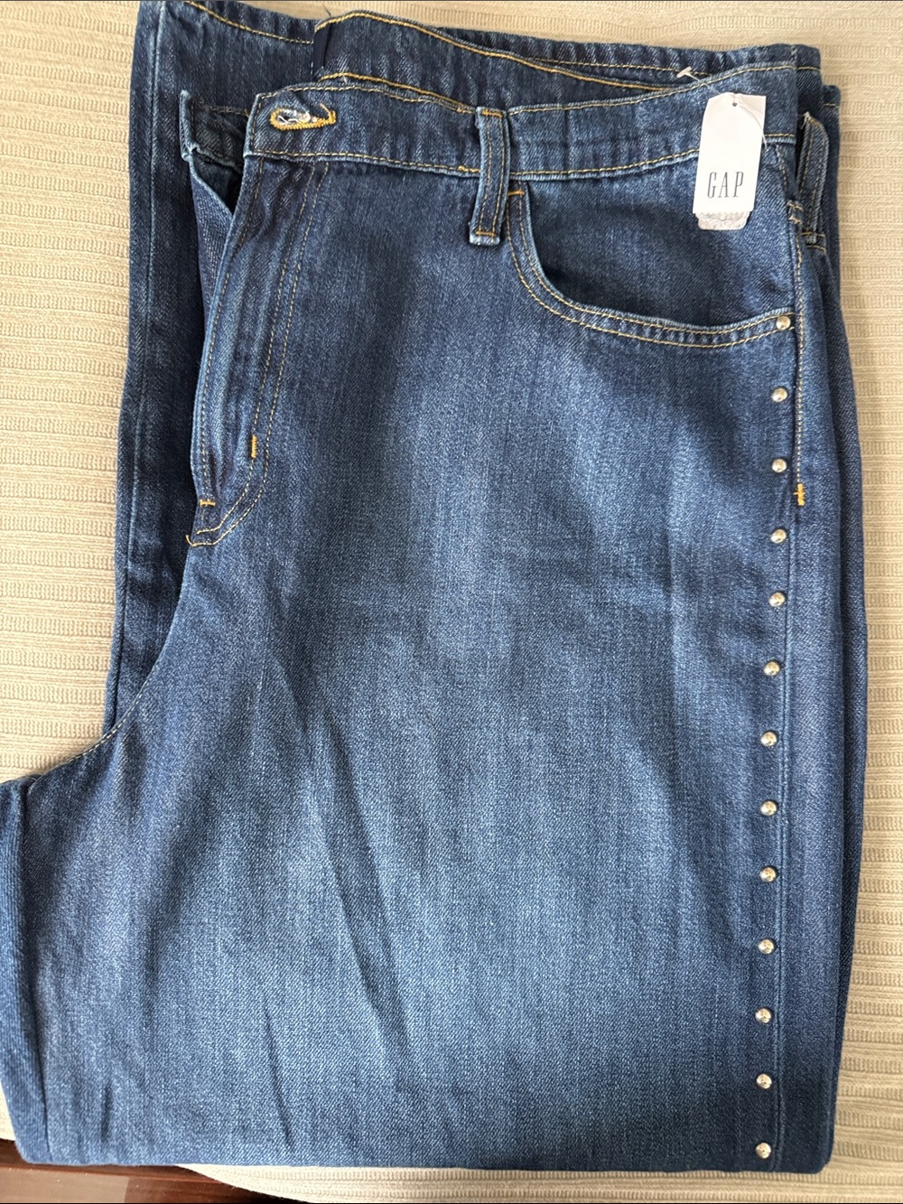 GAP Women’s Medium Blue Wide Leg Jeans with Side Studs